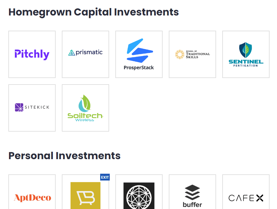 Angel Investments as of 2022