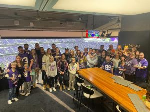 We took our team and their families to a suite at the Vikings to celebrate a great year.